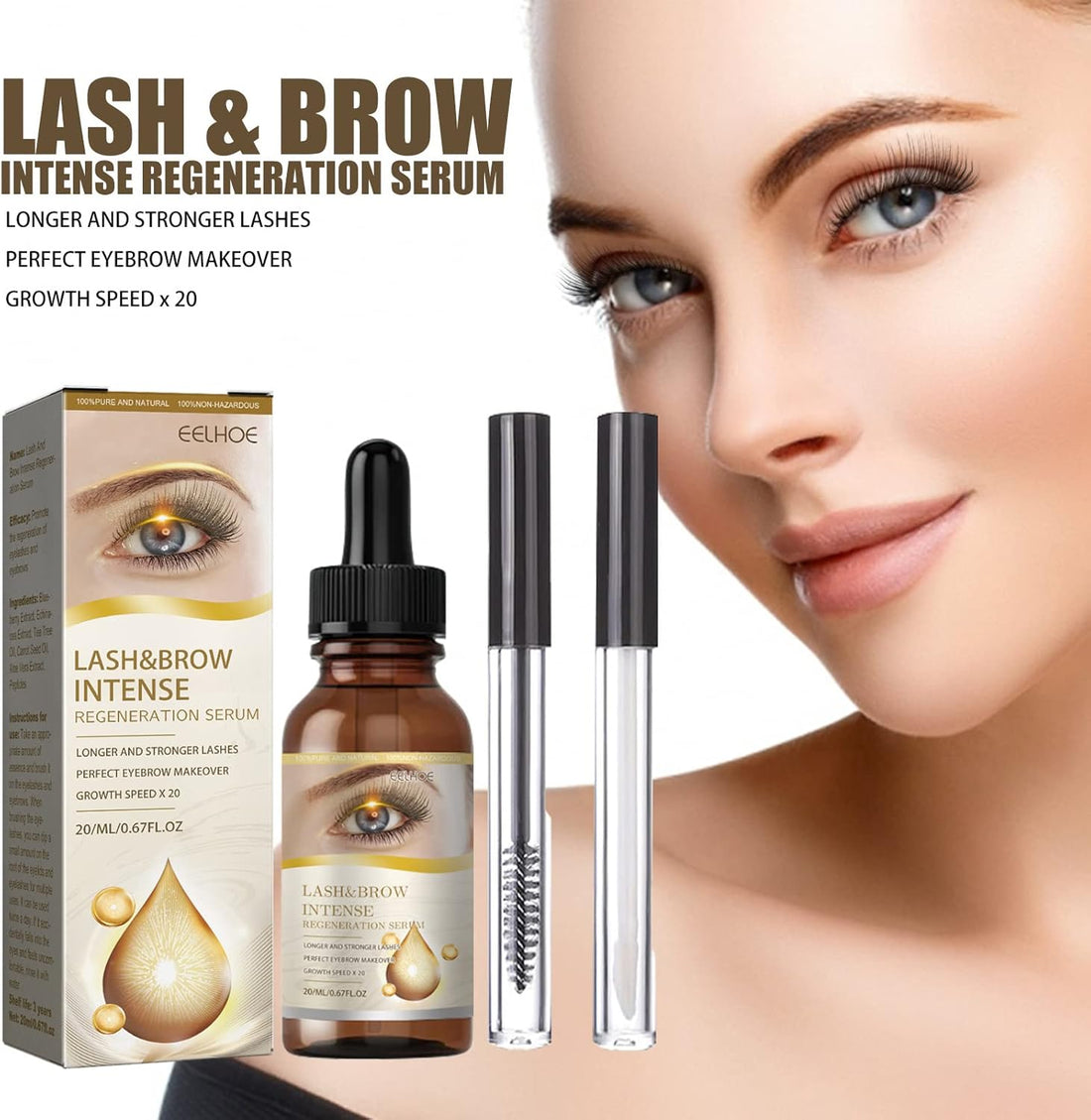 Lash & Brow Intense Regeneration Serum – Fuller Brows & Longer Lashes